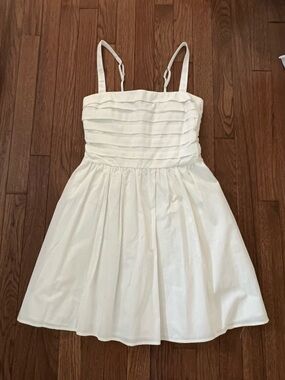 Abercrombie & Fitch White Spaghetti-Strap Mini Dress